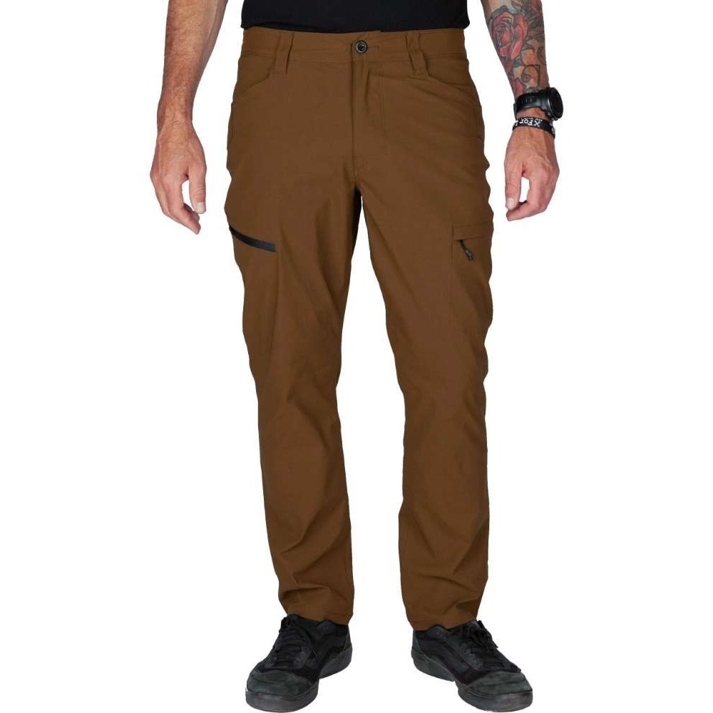 Off The Grid Trailblazer Pro Pant Mens 28x30 Brown Taper Stretch Tactical Hiking
